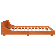 Estructura de cama sin colchón madera maciza marrón 120x190 cm v2237 - Vetonek