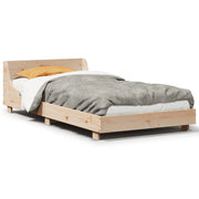 Vetonek Estructura de cama sin colchón madera maciza pino 75x190 cm