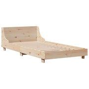 Estructura de cama sin colchón madera maciza pino 75x190 cm v2275 - Vetonek