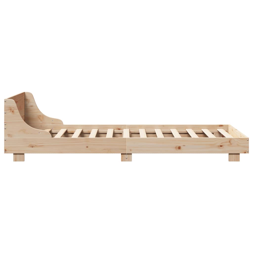 Estructura de cama sin colchón madera maciza pino 75x190 cm v2275 - Vetonek