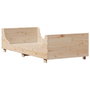 Estructura de cama sin colchón madera maciza de pino 90x190 cm v2633 - Vetonek