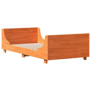 Estructura de cama sin colchón madera maciza marrón 90x190 cm v2657 - Vetonek