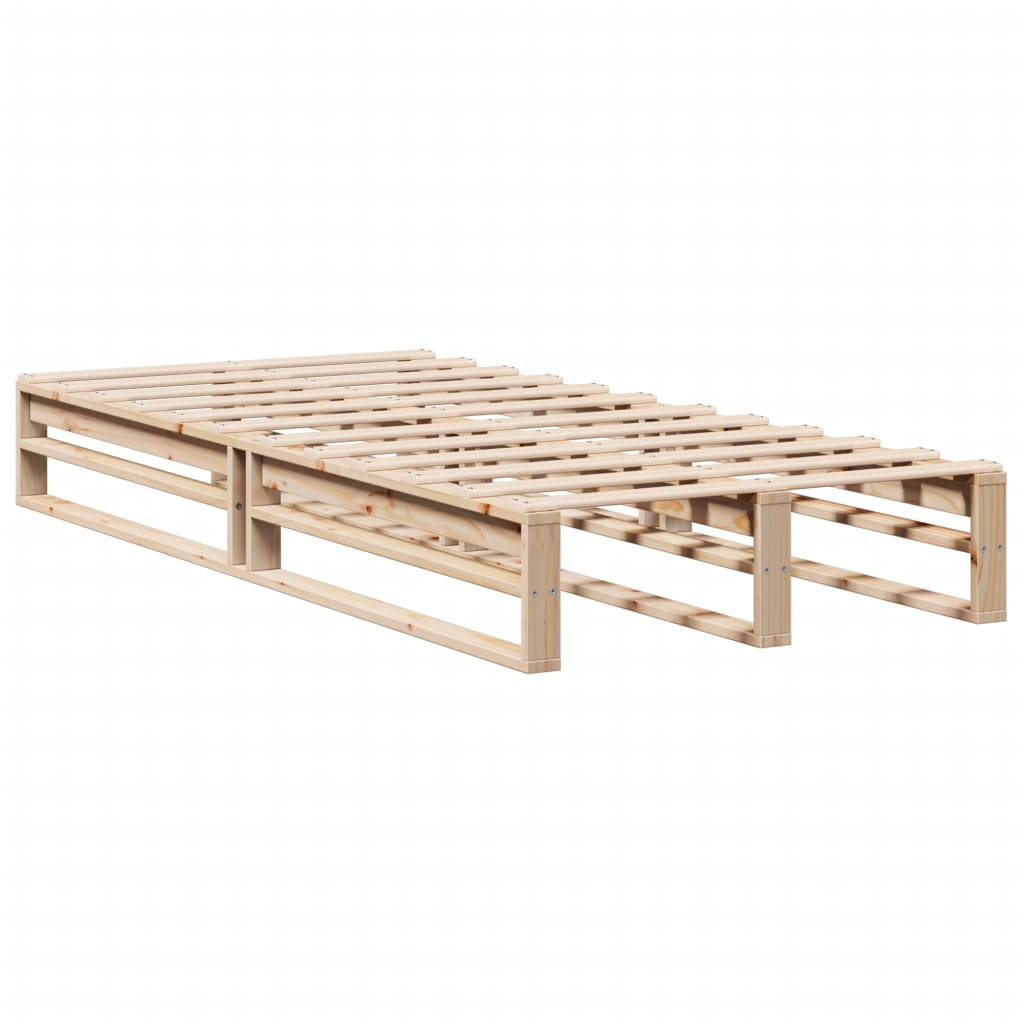 Estructura de cama sin colchón madera maciza de pino 90x190 cm - Vetonek