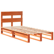 Estructura de cama sin colchón madera maciza marrón 90x190 cm v2985 - Vetonek