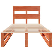 Estructura de cama sin colchón madera maciza marrón 90x190 cm v2985 - Vetonek