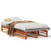 Vetonek Estructura de cama sin colchón madera maciza marrón 90x190 cm