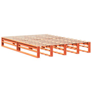 Estructura de cama sin colchón madera maciza marrón 135x190 cm v3432 - Vetonek