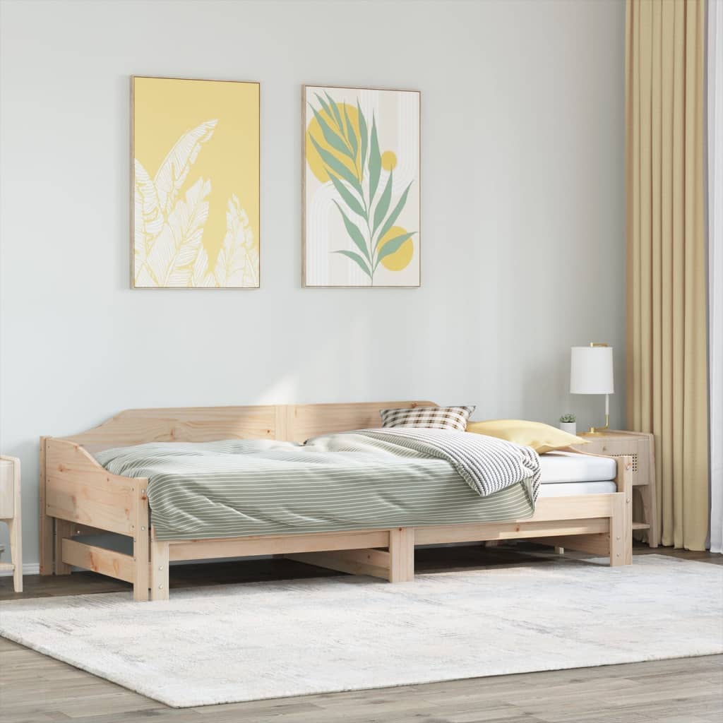 Vetonek Sofá cama nido madera maciza de pino 80x200 cm