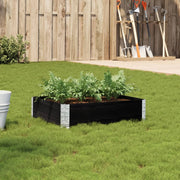 Jardinera de madera maciza de pino negro 80x60 cm v2950 Vetonek