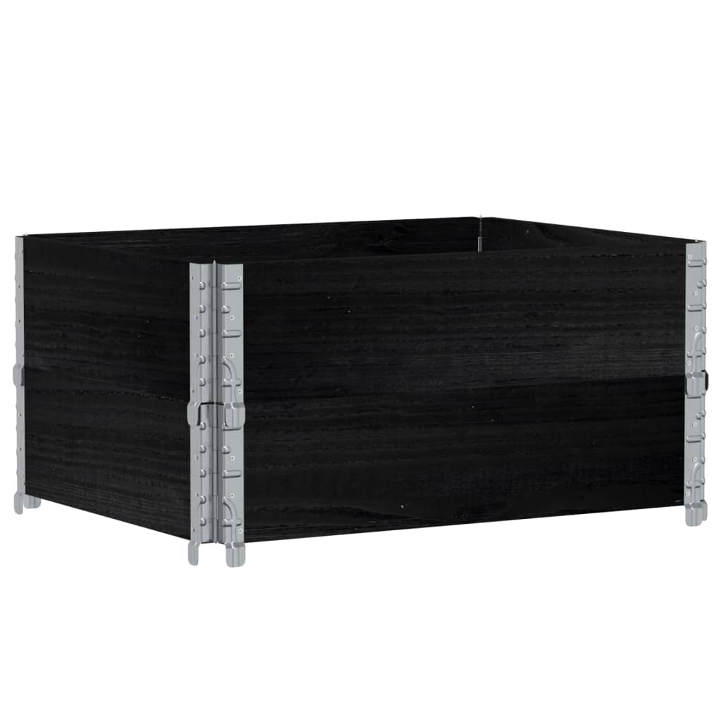 Vetonek Jardinera de madera maciza de pino negro 80x60 cm