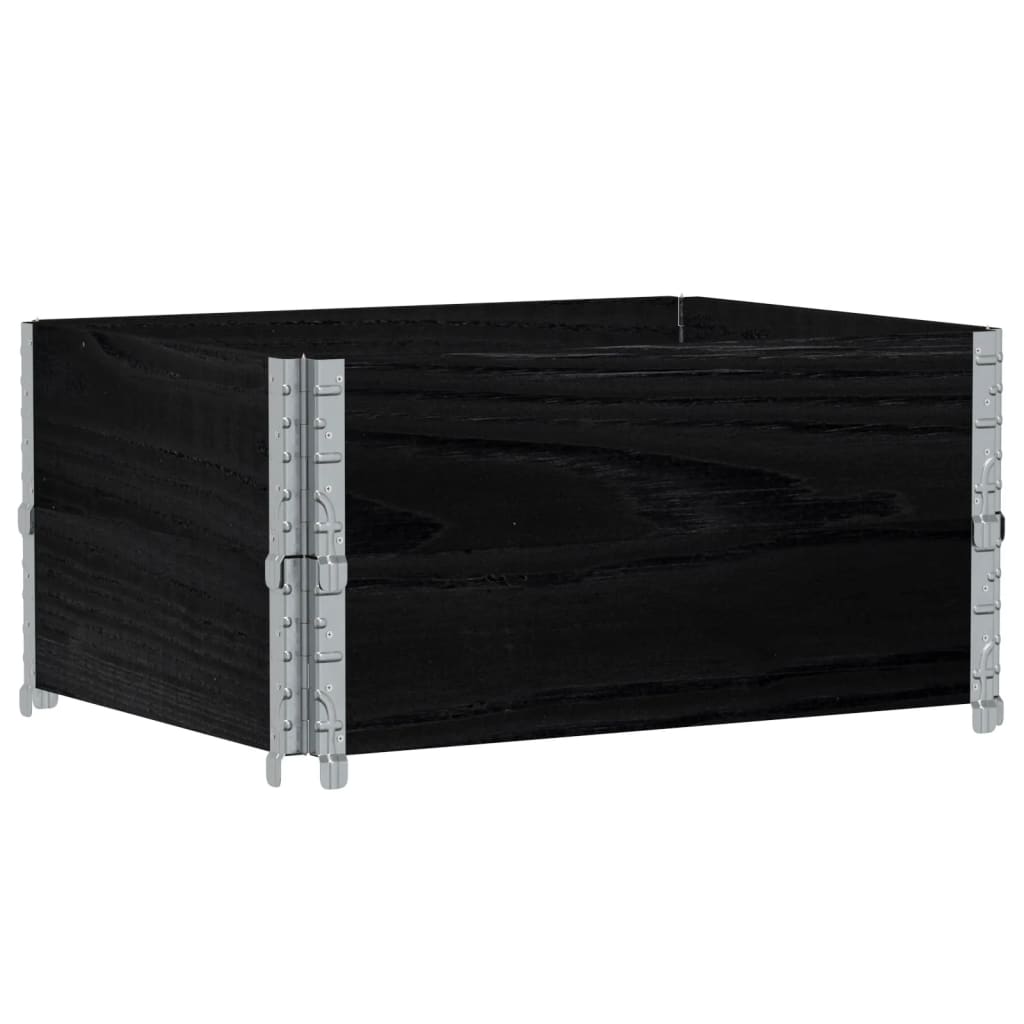 Jardinera de madera maciza de pino negro 80x60 cm v2998 - Vetonek