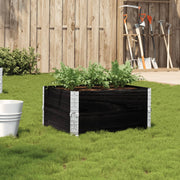 Jardinera de madera maciza de pino negro 80x60 cm v2998 Vetonek