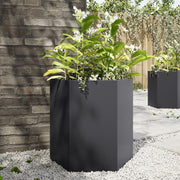 Jardineras hexagonales 2 uds acero negra 46x40x45 cm v5390 Vetonek