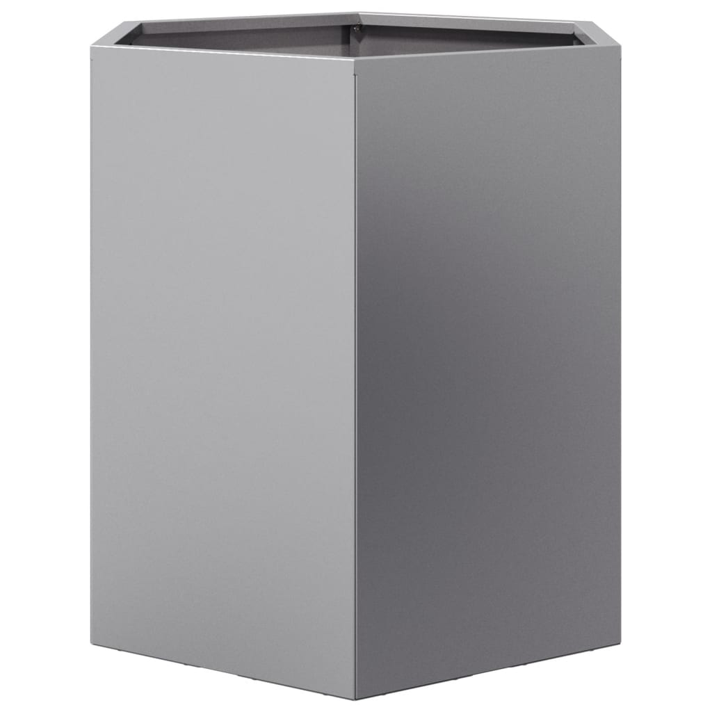 Jardineras hexagonales 2 uds acero inoxidable 46x40x45 cm v5499 Vetonek