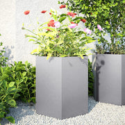 Jardineras hexagonales 2 uds acero inoxidable 46x40x45 cm v5499 Vetonek