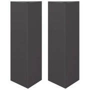 Jardineras triangulares 2 uds acero negro 30x26x75 cm v5741 Vetonek