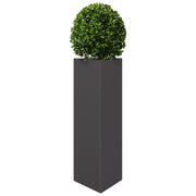 Jardineras triangulares 2 uds acero negro 30x26x75 cm v5741 Vetonek
