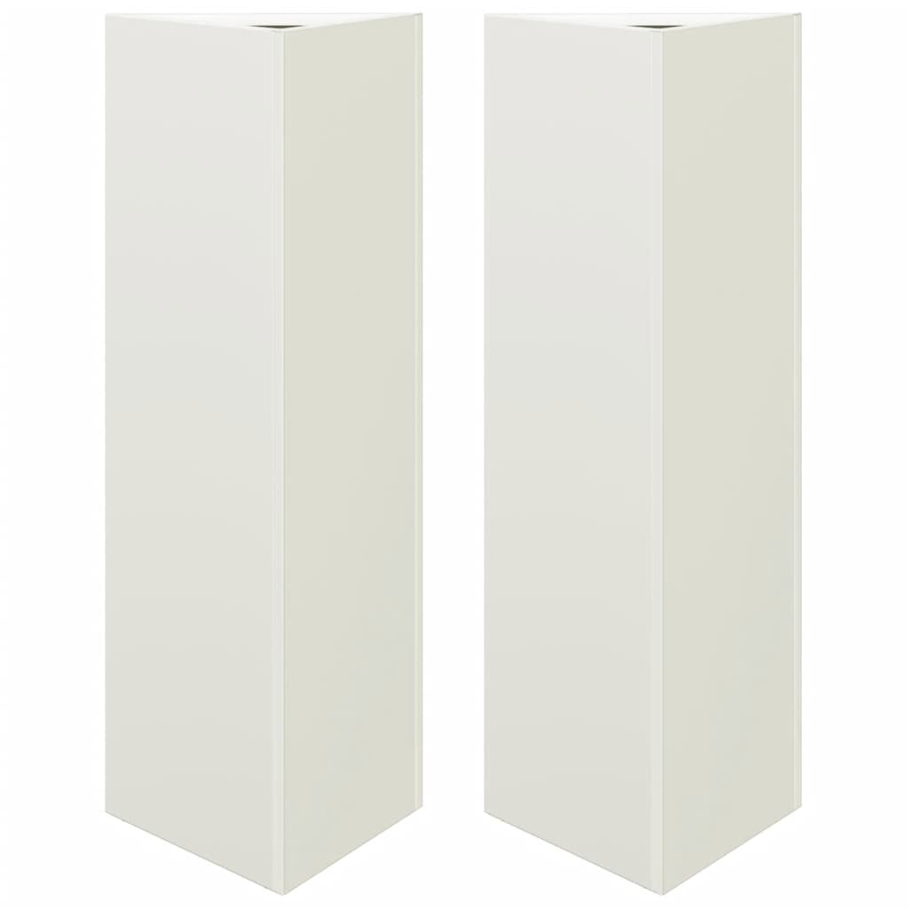 Jardineras triangulares 2 uds acero negro 30x26x75 cm v5765 Vetonek