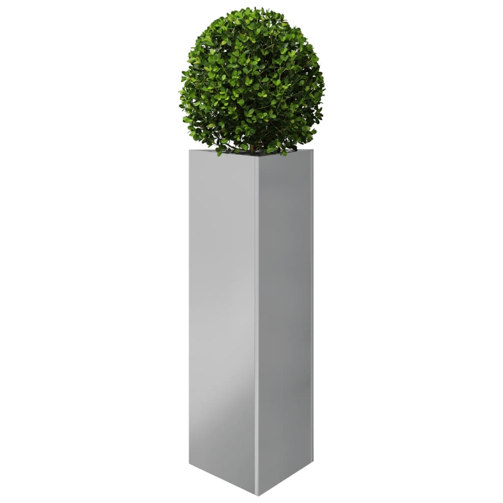 Jardineras triangulares 2 uds acero galvanizado 30x26x75 cm v5840 - Vetonek