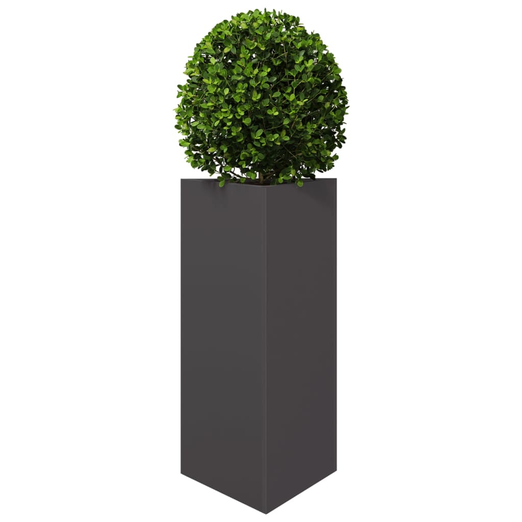 Jardineras triangulares 2 uds acero negro 40x34,5x70 cm v5888 - Vetonek