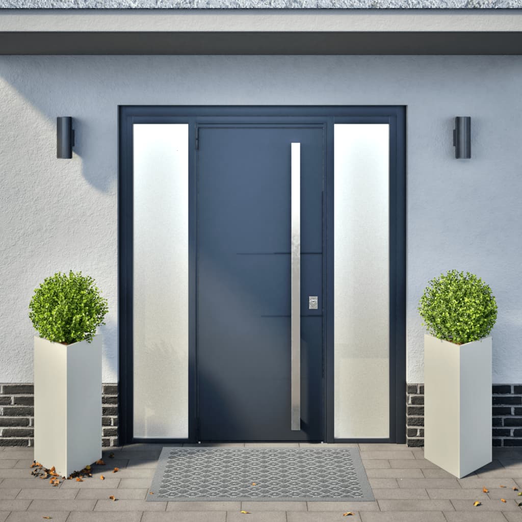 Jardineras triangulares 2 uds acero blanco 40x34,5x70 cm v5901 Vetonek