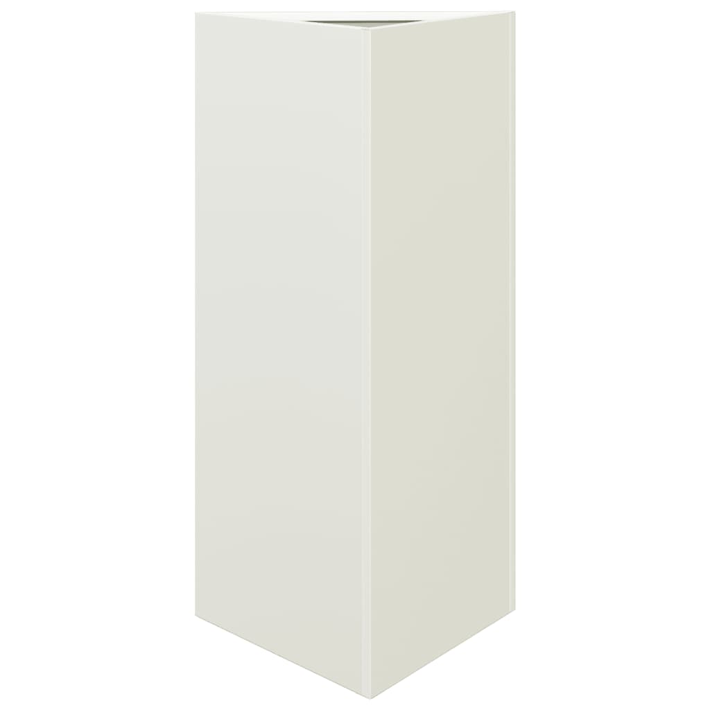 Jardineras triangulares 2 uds acero blanco 40x34,5x70 cm v5901 Vetonek