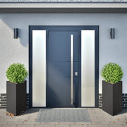 Jardineras triangulares 2 uds acero negro 50x43x75 cm v6021 - Vetonek