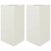 Jardineras triangulares 2 uds acero blanco 50x43x75 cm v6045 Vetonek