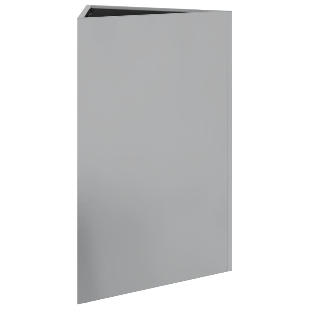 Jardineras triangulares 2 uds acero galvanizado 50x43x75 cm v6120 - Vetonek