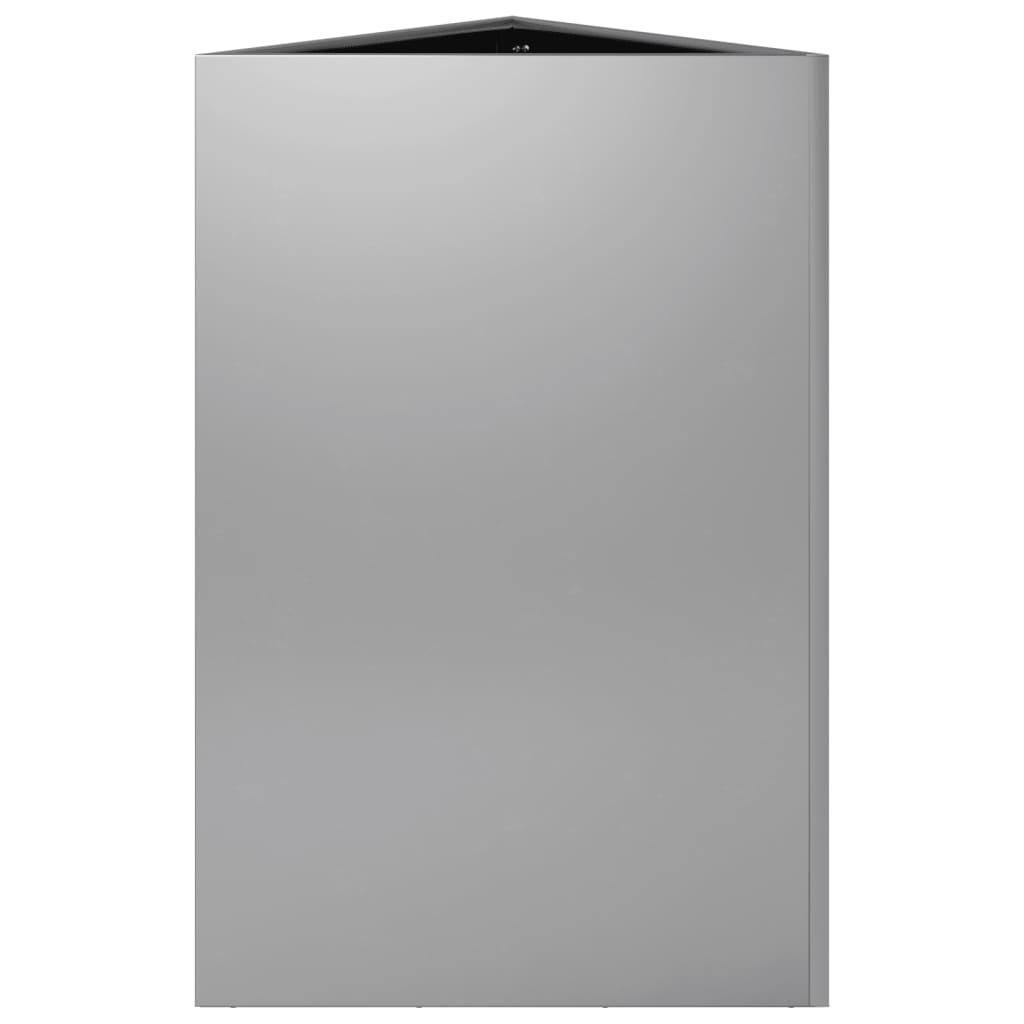 Jardineras triangulares 2 uds acero galvanizado 50x43x75 cm v6120 - Vetonek