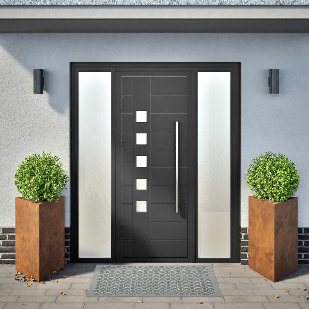 Jardineras triangulares 2 uds acero oxidado 50x43x75 cm - Vetonek