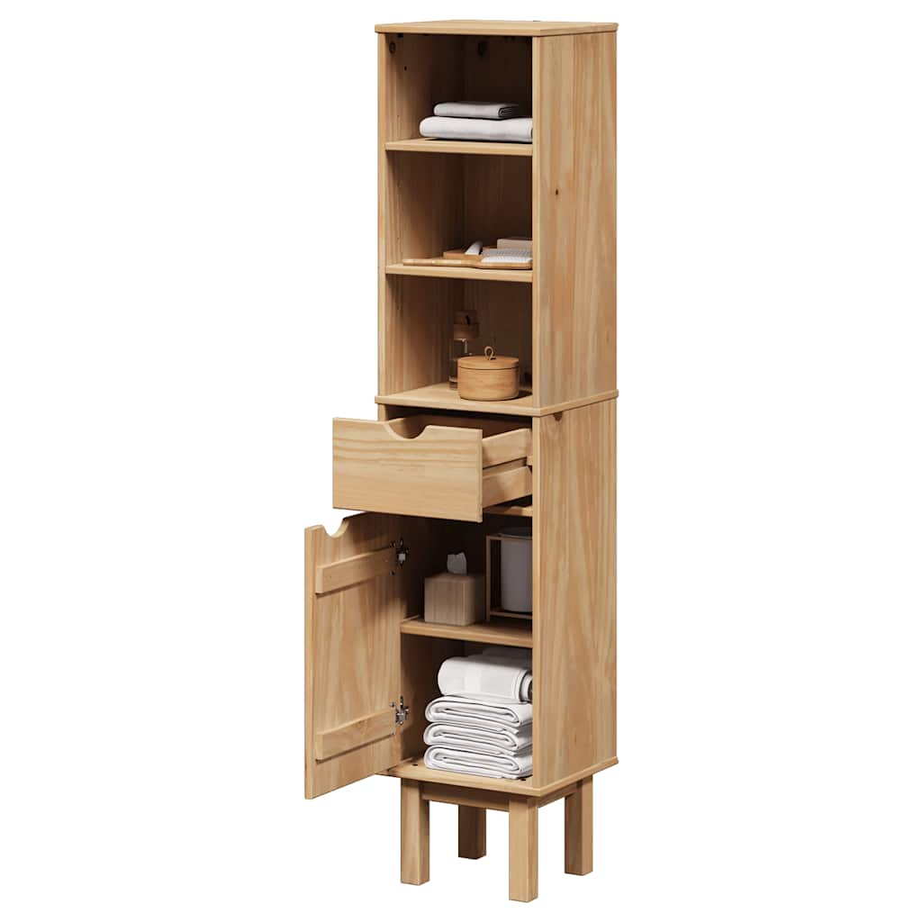 Vetonek Mueble de baño OTTA madera maciza de pino 35x30x159 cm