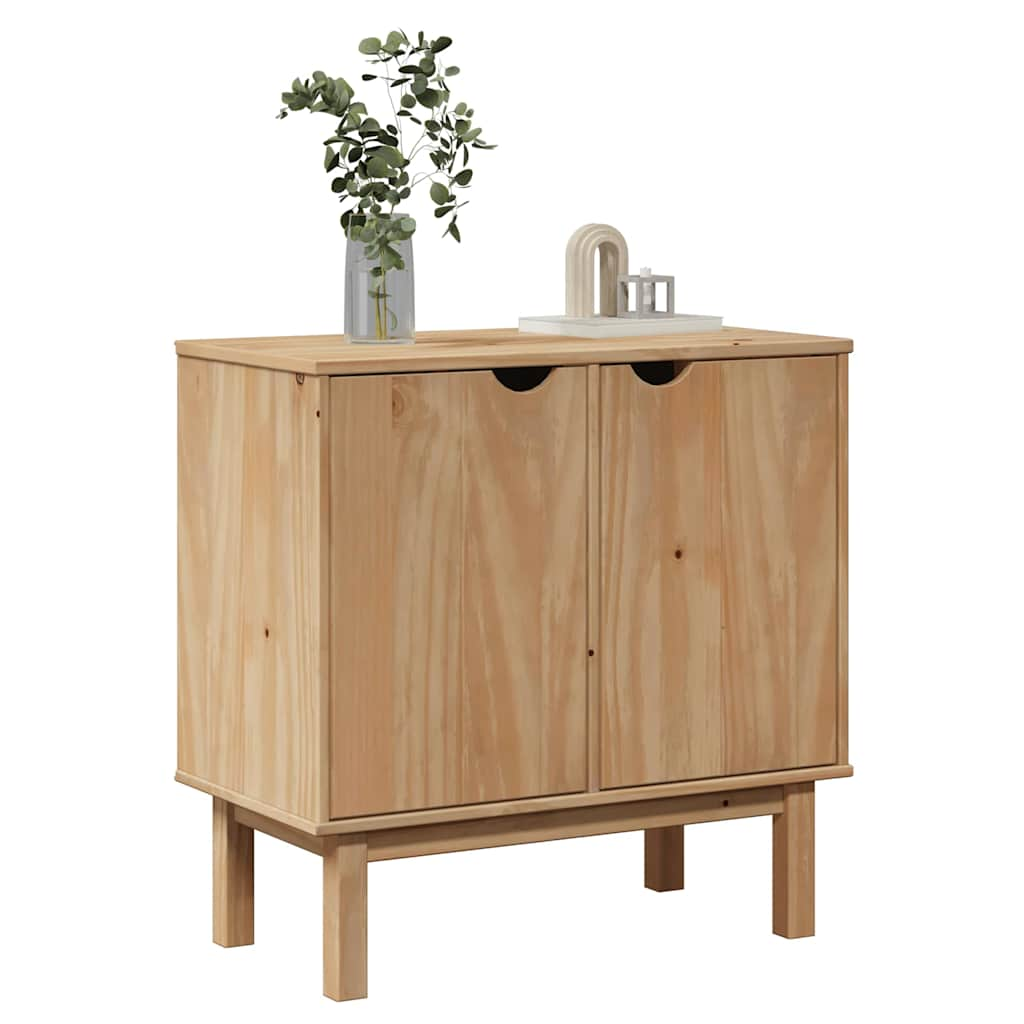 Vetonek Mueble de recibidor OTTA madera maciza de pino 75x40x75 cm