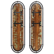 Appendiabiti da parete con 4 ganci 2 pz in legno massello riciclato v2015 Vetonek