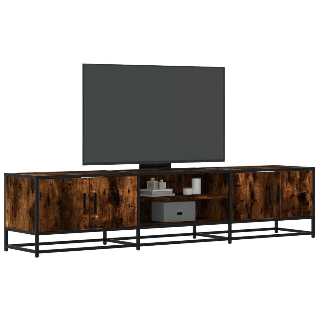 Vetonek Mueble para TV madera de ingeniería roble ahumado 180x35x41 cm