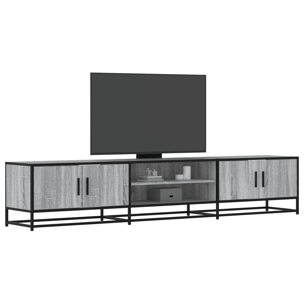 Vetonek Mueble para TV madera de ingeniería gris Sonoma 210x35x41 cm