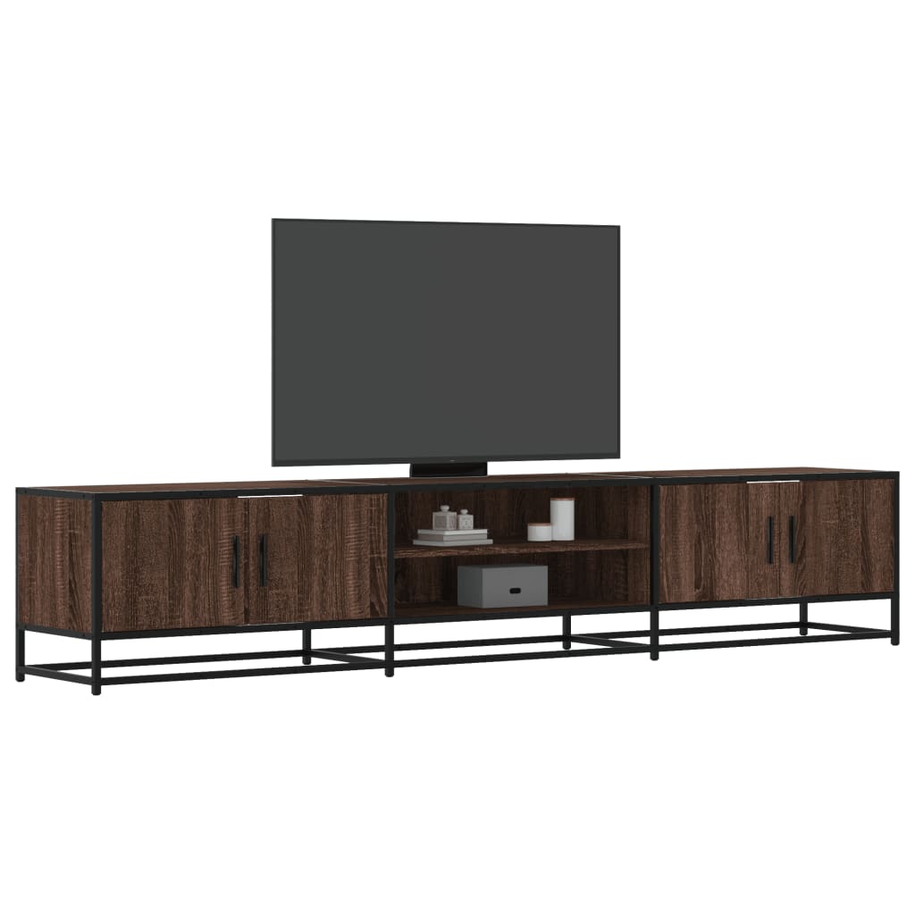 Vetonek Mueble para TV madera de ingeniería marrón roble 210x35x41 cm