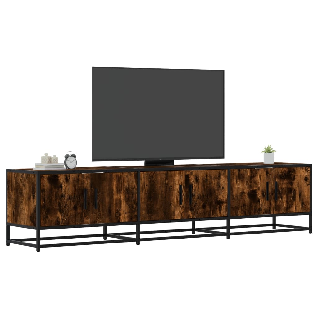 Vetonek Mueble para TV madera de ingeniería roble ahumado 180x35x41 cm