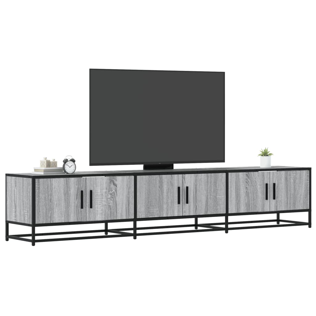 Vetonek Mueble para TV madera de ingeniería gris Sonoma 210x35x41 cm