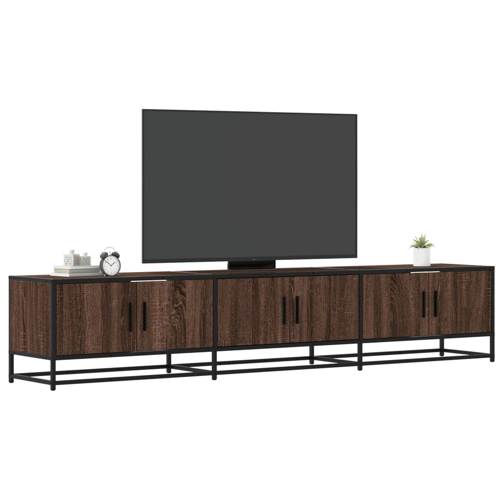 Vetonek Mueble para TV madera de ingeniería marrón roble 210x35x41 cm