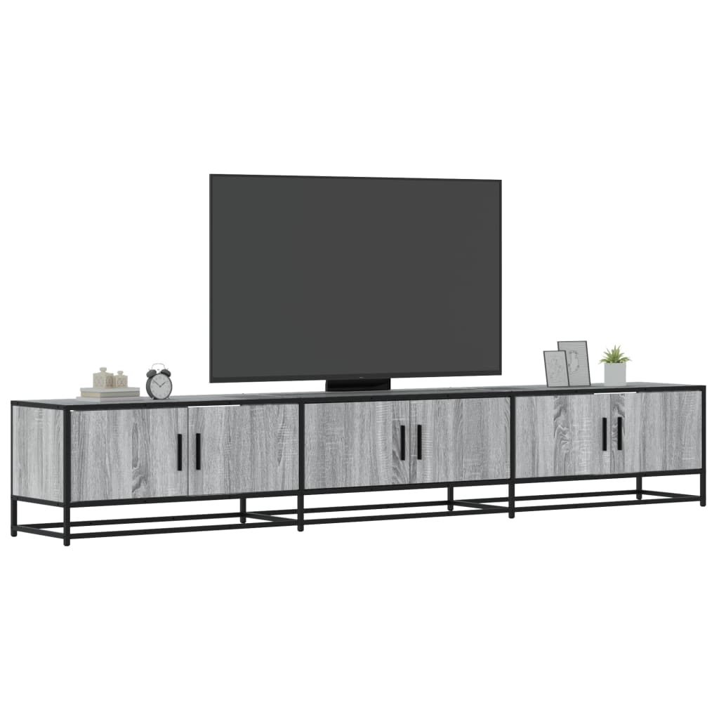 Vetonek Mueble para TV madera de ingeniería gris Sonoma 240x35x41 cm