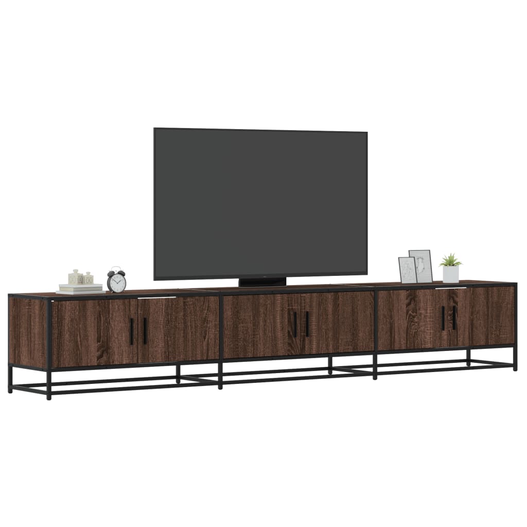 Vetonek Mueble para TV madera de ingeniería marrón roble 240x35x41 cm