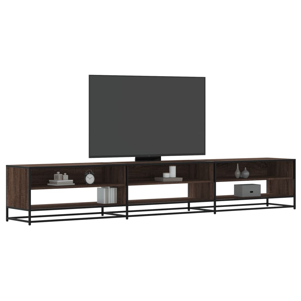 Vetonek Mueble para TV madera de ingeniería marrón roble 270x40x46 cm