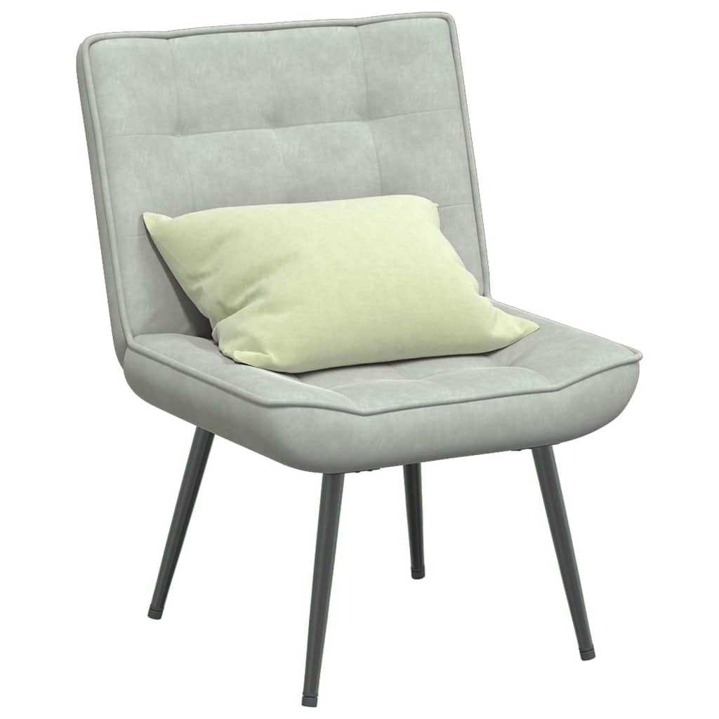 Vetonek Sillón de relax terciopelo gris claro 64x74x84 cm