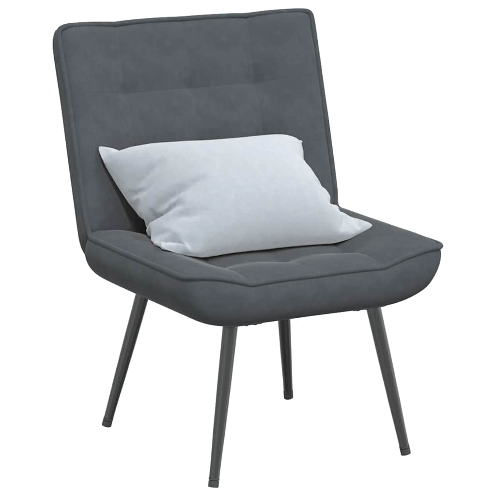 Vetonek Sillón de relax terciopelo gris oscuro 64x74x84 cm