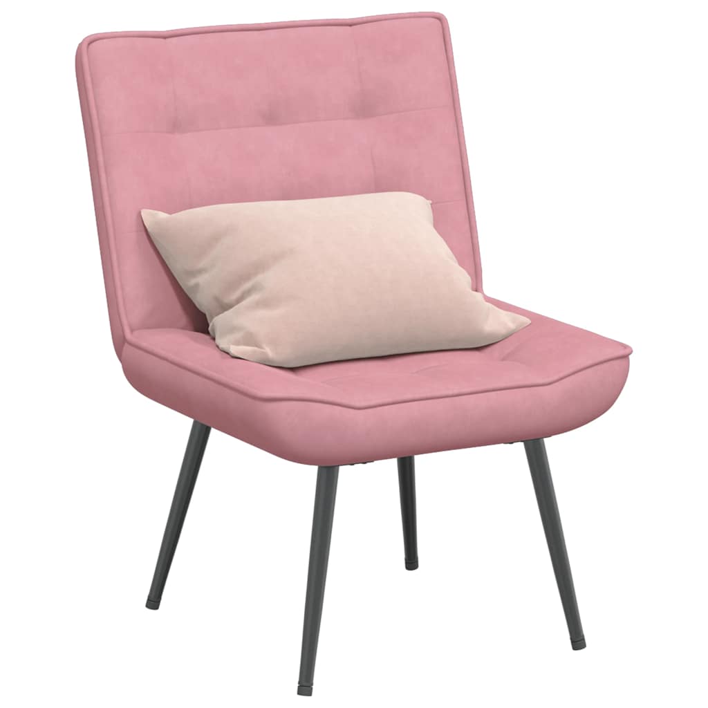 Vetonek Sillón de relax terciopelo rosa 64x74x84 cm