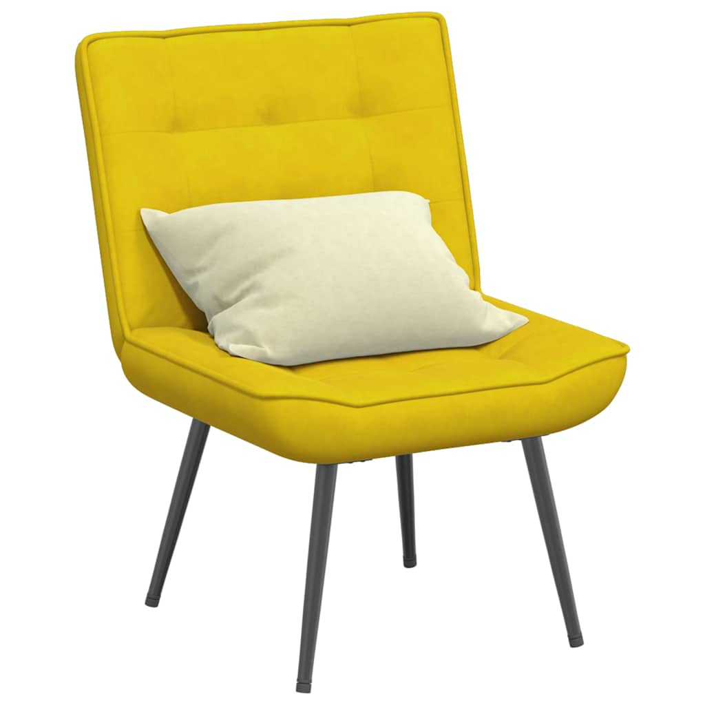 Vetonek Sillón de relax terciopelo amarillo 64x74x84 cm