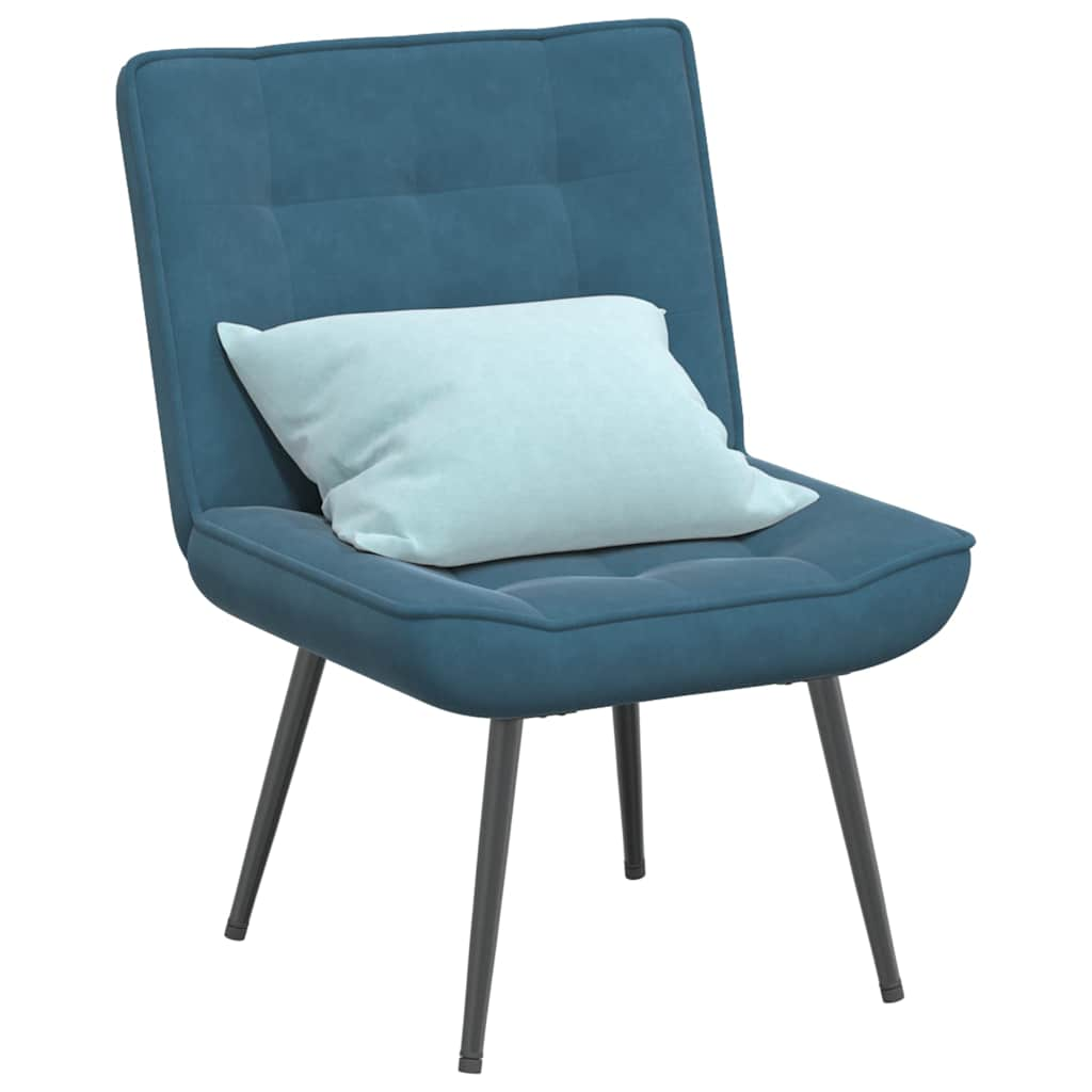 Vetonek Sillón de relax terciopelo azul 64x74x84 cm