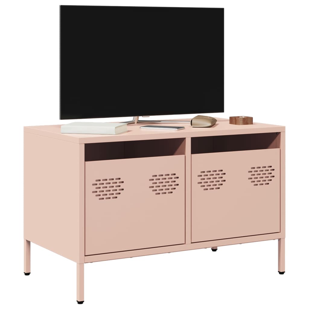 Vetonek Mueble para TV acero laminado en frío rosa 68x39x43,5 cm