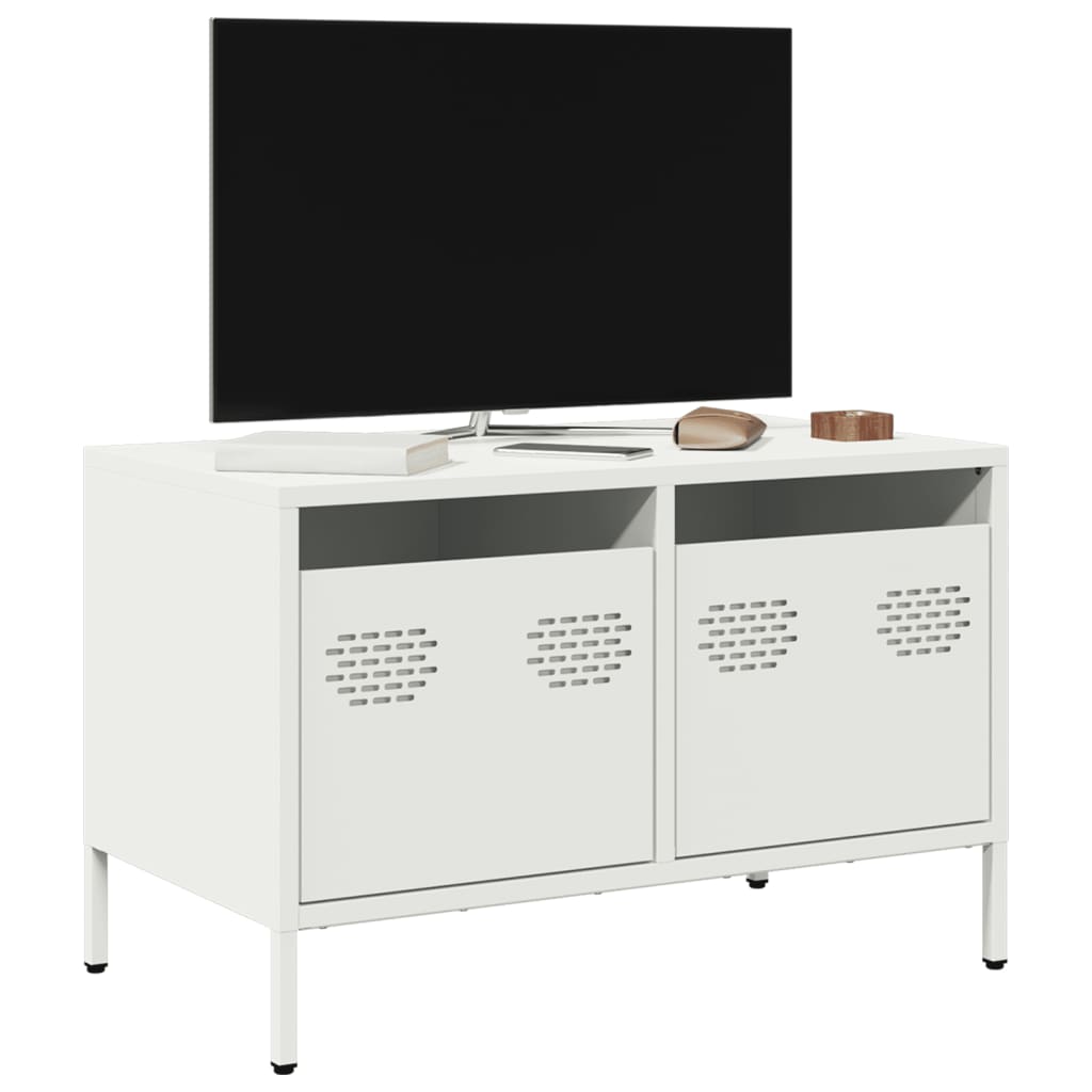 Vetonek Mueble para TV acero laminado en frío blanco 68x39x43,5 cm